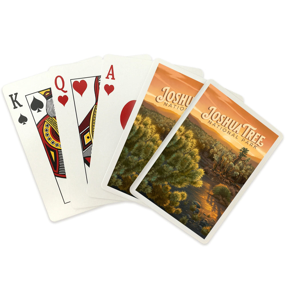 Playing Cards, Joshua Tree National Park, California, Oil Painting, 52 Card Deck with Jokers in Box, Unique Art Cards Lantern Press 