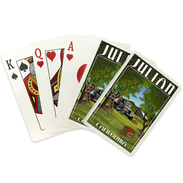 Playing Cards, Julian, California, Apple Orchard Harvest, 52 Card Deck with Jokers in Box, Unique Art Cards Lantern Press 