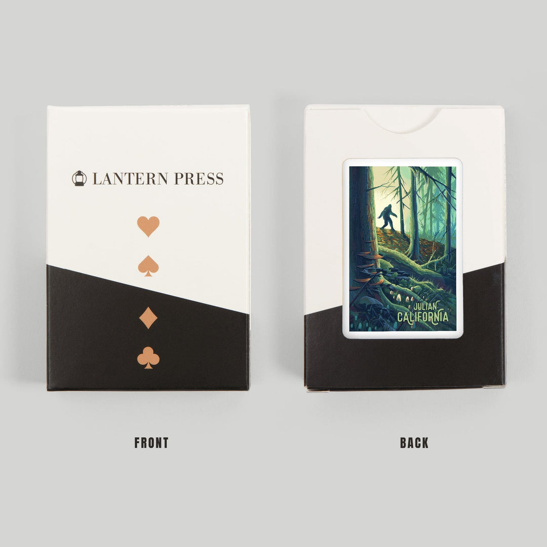 Playing Cards, Julian, California, Wanderer, Bigfoot in Forest, 52 Card Deck with Jokers in Box, Unique Art Cards Lantern Press 