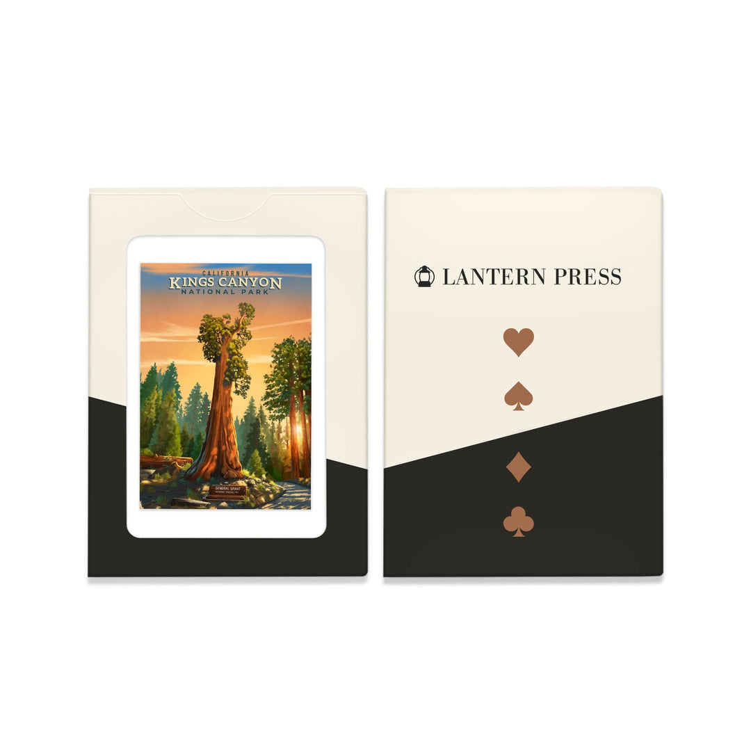 Playing Cards, Kings Canyon National Park, California, General Grant, Oil Painting, 52 Card Deck with Jokers in Box, Unique Art Cards Lantern Press 