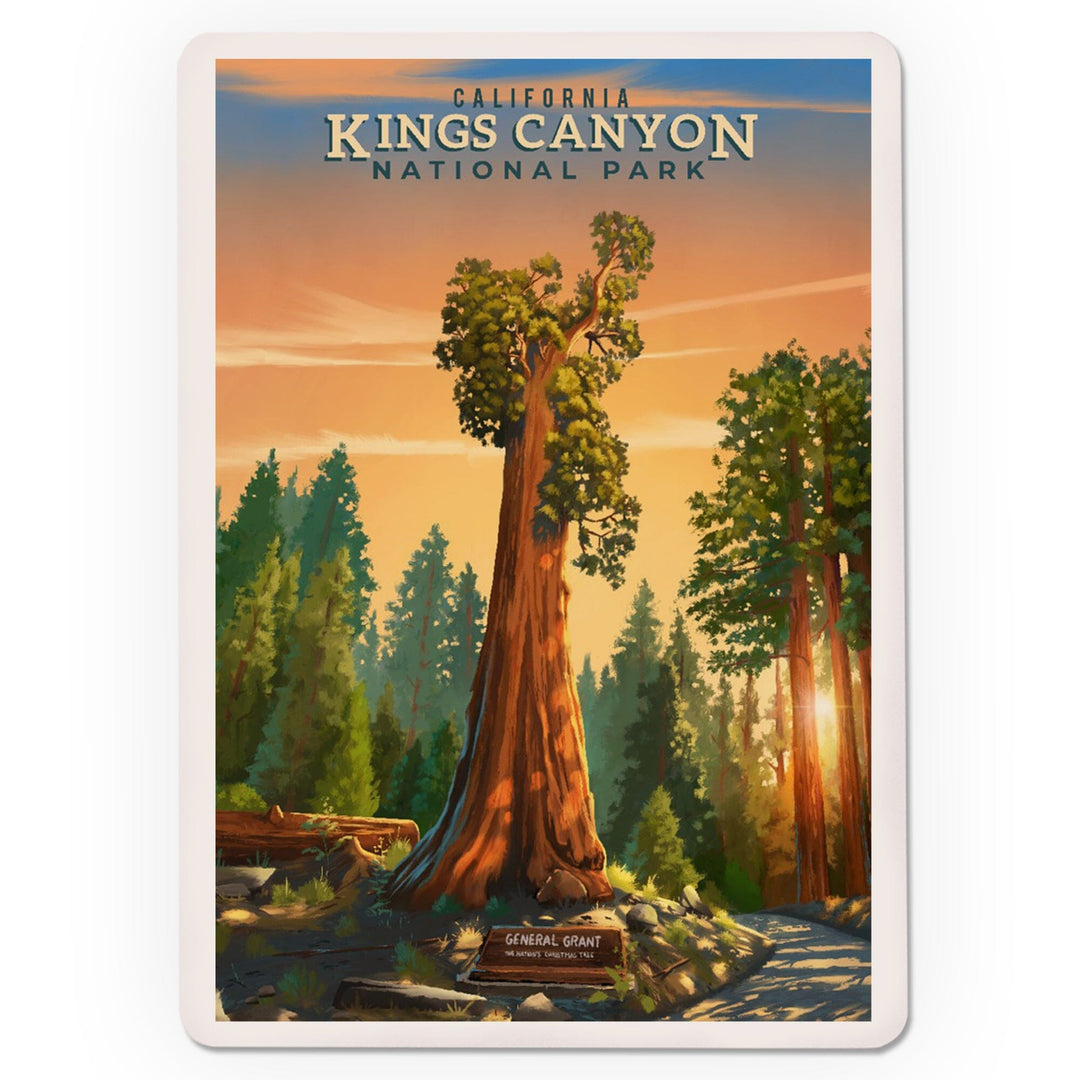 Playing Cards, Kings Canyon National Park, California, General Grant, Oil Painting, 52 Card Deck with Jokers in Box, Unique Art Cards Lantern Press 