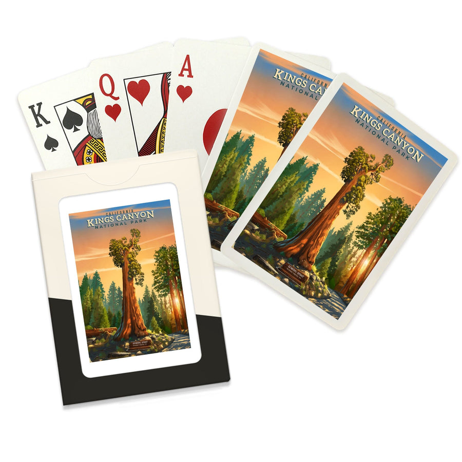 Playing Cards, Kings Canyon National Park, California, General Grant, Oil Painting, 52 Card Deck with Jokers in Box, Unique Art Cards Lantern Press 