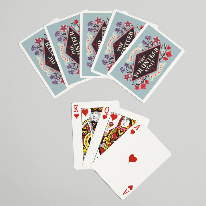 Playing Cards, Knoxville, Tennessee, State Motto Crest, State Series, 52 Card Deck with Jokers in Box, Unique Art Cards Lantern Press 
