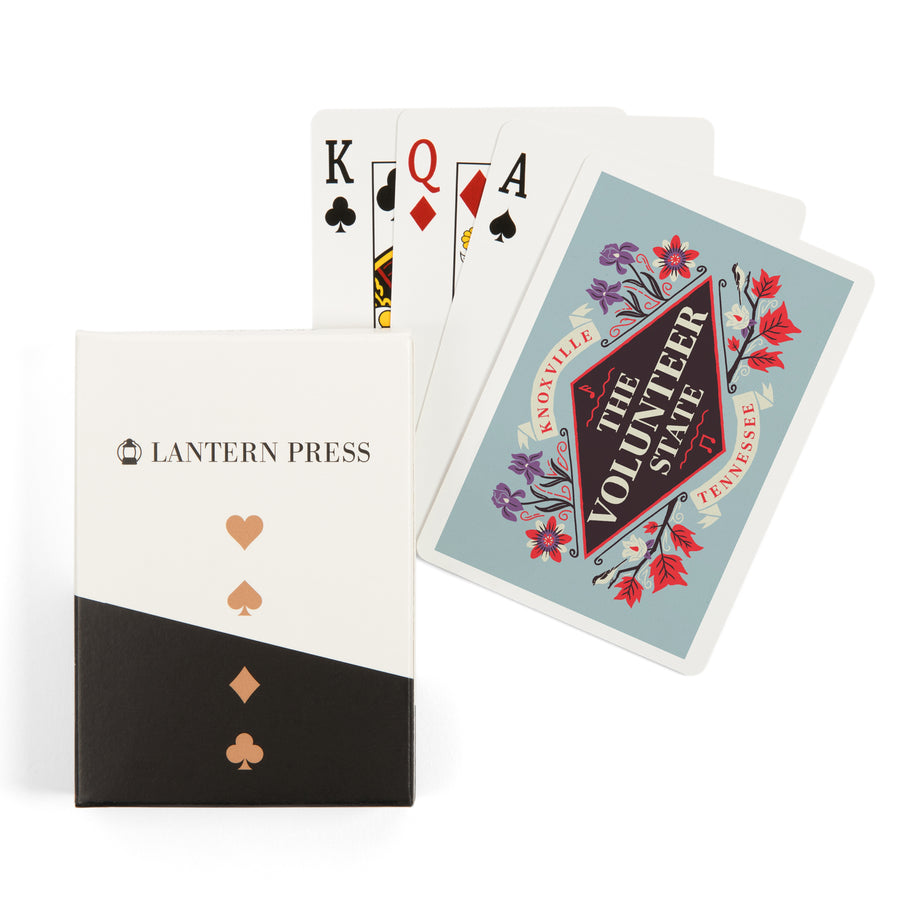 Playing Cards, Knoxville, Tennessee, State Motto Crest, State Series, 52 Card Deck with Jokers in Box, Unique Art Cards Lantern Press 