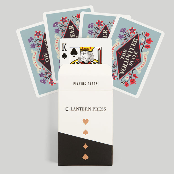 Playing Cards, Knoxville, Tennessee, State Motto Crest, State Series, 52 Card Deck with Jokers in Box, Unique Art Cards Lantern Press 