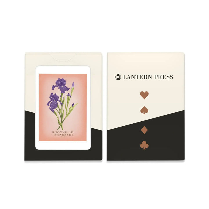 Playing Cards, Knoxville, Tennessee, Vintage Flora, State Series, Iris, 52 Card Deck with Jokers in Box, Unique Art Cards Lantern Press 