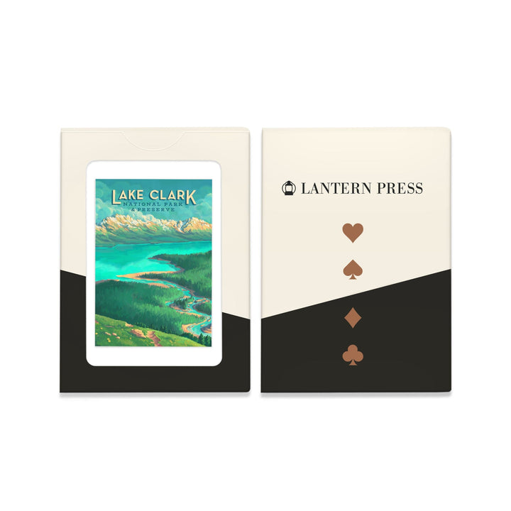 Playing Cards, Lake Clark National Park and Preserve, Alaska, Oil Painting, 52 Card Deck with Jokers in Box, Unique Art Cards Lantern Press 