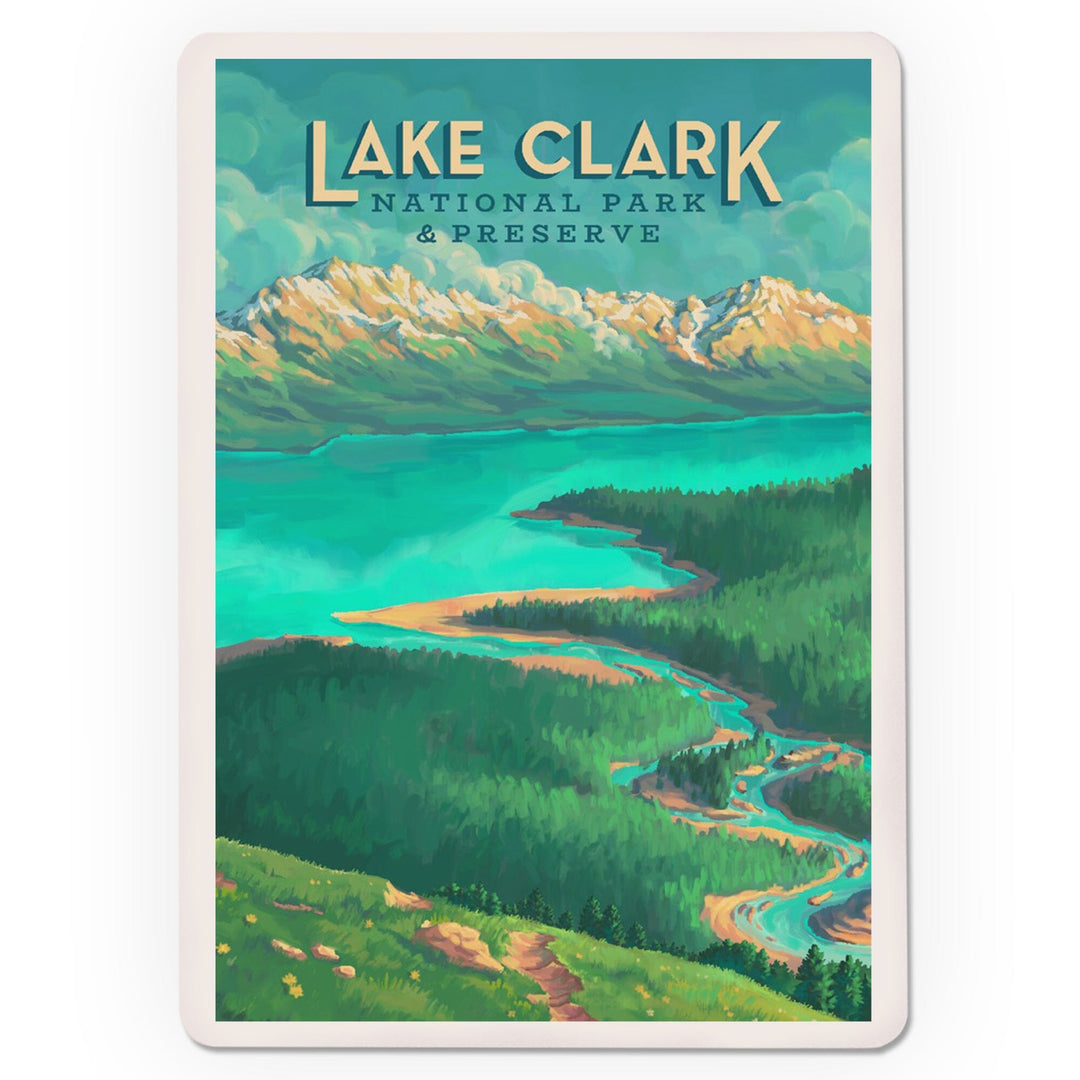 Playing Cards, Lake Clark National Park and Preserve, Alaska, Oil Painting, 52 Card Deck with Jokers in Box, Unique Art Cards Lantern Press 