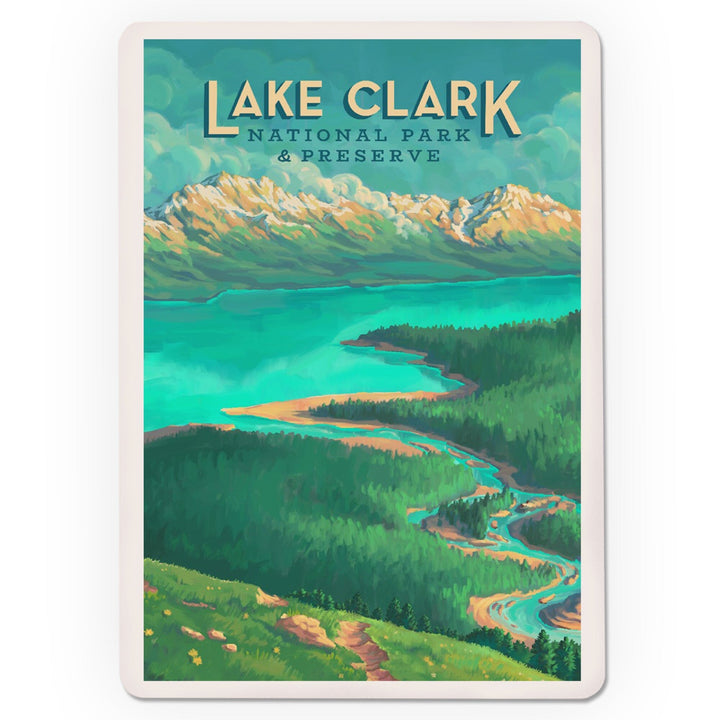 Playing Cards, Lake Clark National Park and Preserve, Alaska, Oil Painting, 52 Card Deck with Jokers in Box, Unique Art Cards Lantern Press 