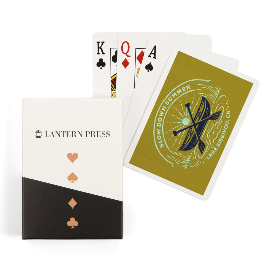 Playing Cards, Lake Siskiyou, California, Lake Life Series, Slow Down Summer, 52 Card Deck with Jokers in Box, Unique Art Cards Lantern Press 