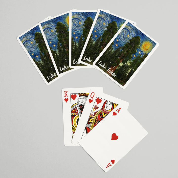 Playing Cards, Lake Tahoe, California, Starry Night Series, 52 Card Deck with Jokers in Box, Unique Art Cards Lantern Press 