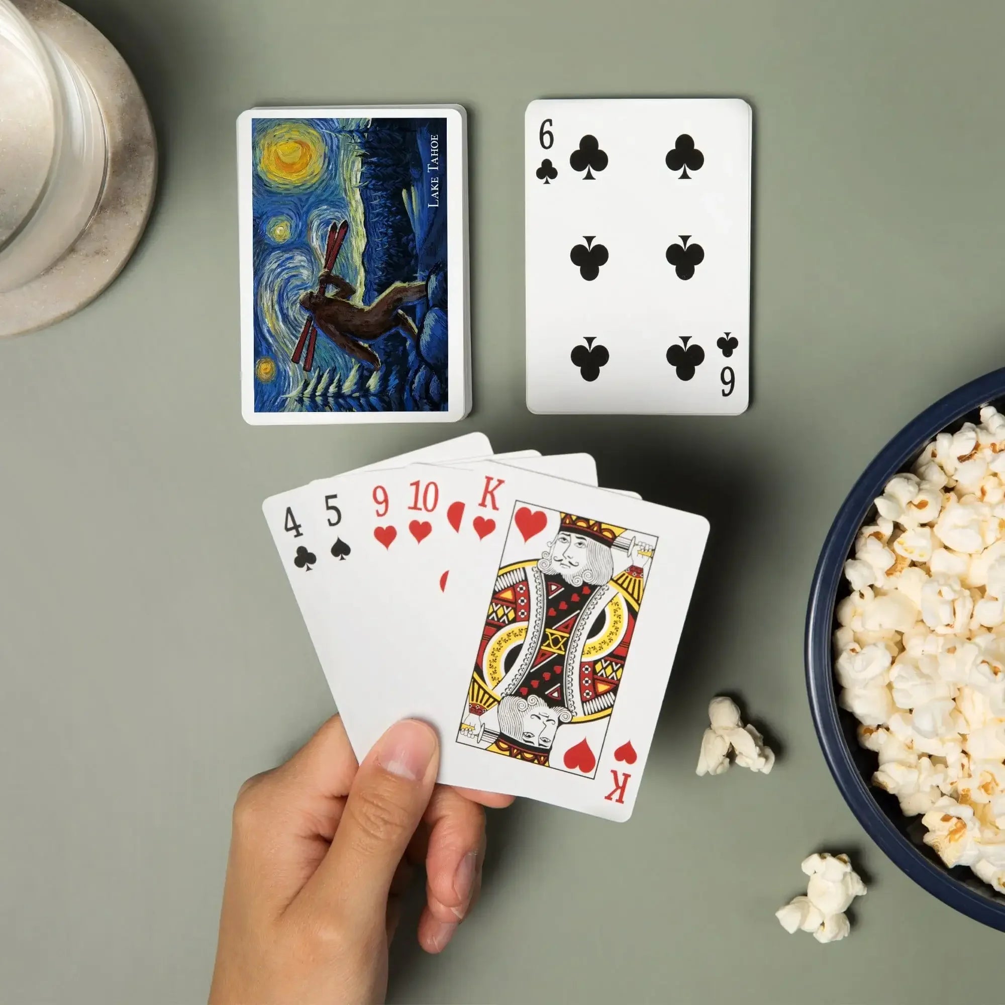 Playing Cards, Lake Tahoe, California, Starry Night, Winter