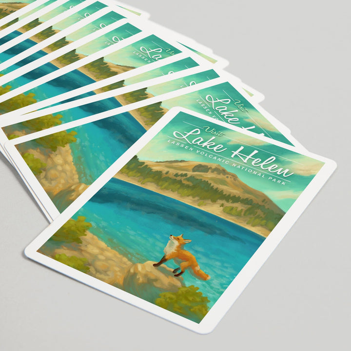 Playing Cards, Lassen Volcanic National Park, California, Lake Helen, Oil Painting, 52 Card Deck with Jokers in Box, Unique Art Cards Lantern Press 