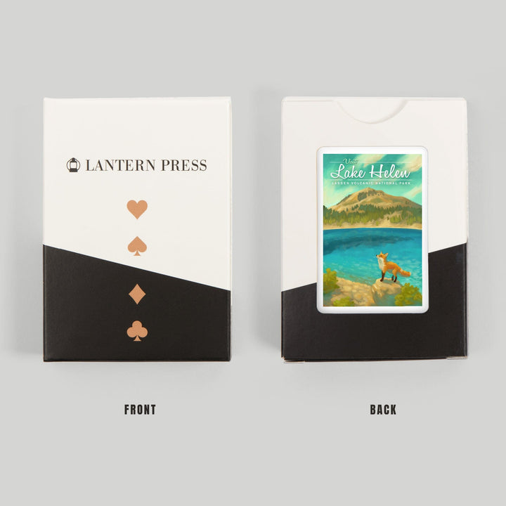 Playing Cards, Lassen Volcanic National Park, California, Lake Helen, Oil Painting, 52 Card Deck with Jokers in Box, Unique Art Cards Lantern Press 