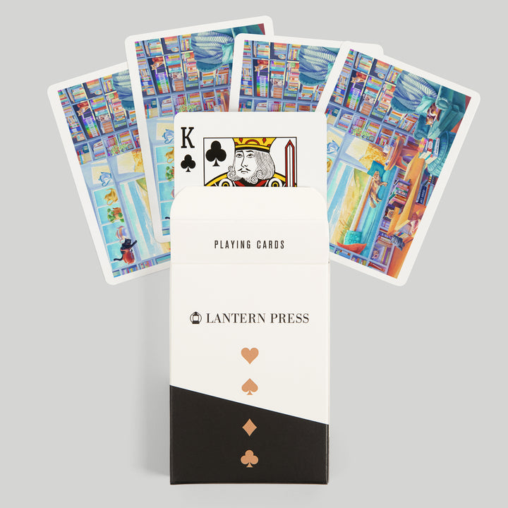 Playing Cards, Literary Beach Cats, 52 Card Deck with Jokers in Box, Unique Art Cards Lantern Press 