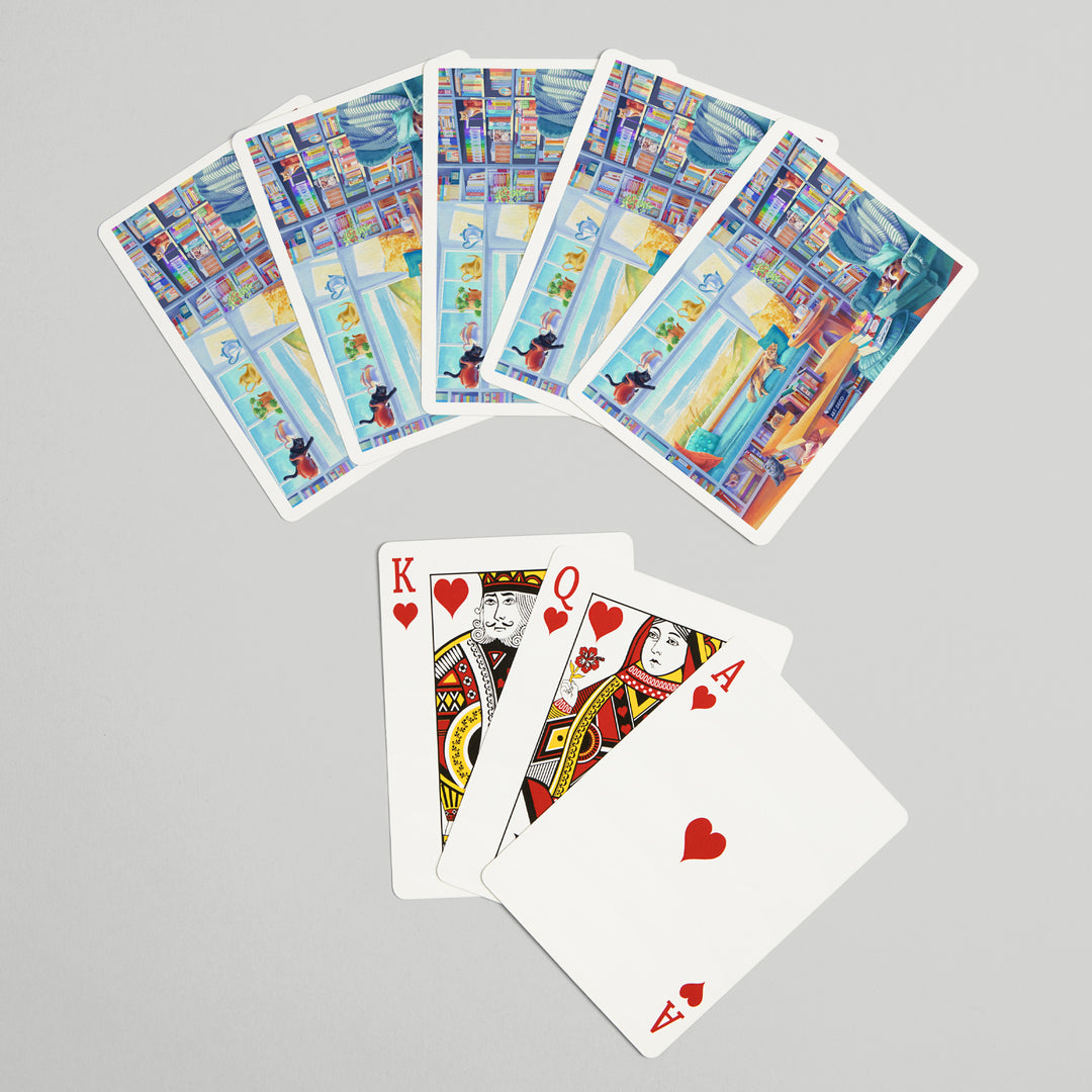 Playing Cards, Literary Beach Cats, 52 Card Deck with Jokers in Box, Unique Art Cards Lantern Press 