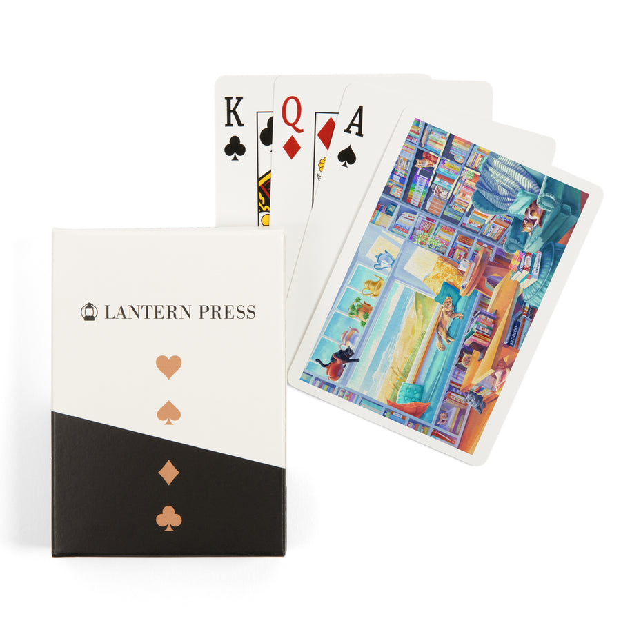 Playing Cards, Literary Beach Cats, 52 Card Deck with Jokers in Box, Unique Art Cards Lantern Press 
