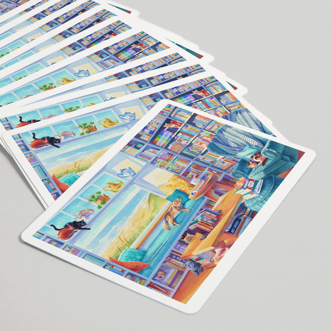 Playing Cards, Literary Beach Cats, 52 Card Deck with Jokers in Box, Unique Art Cards Lantern Press 