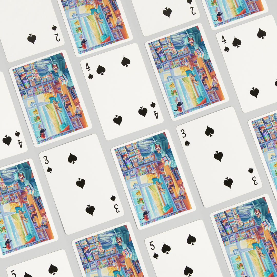 Playing Cards, Literary Beach Cats, 52 Card Deck with Jokers in Box, Unique Art Cards Lantern Press 