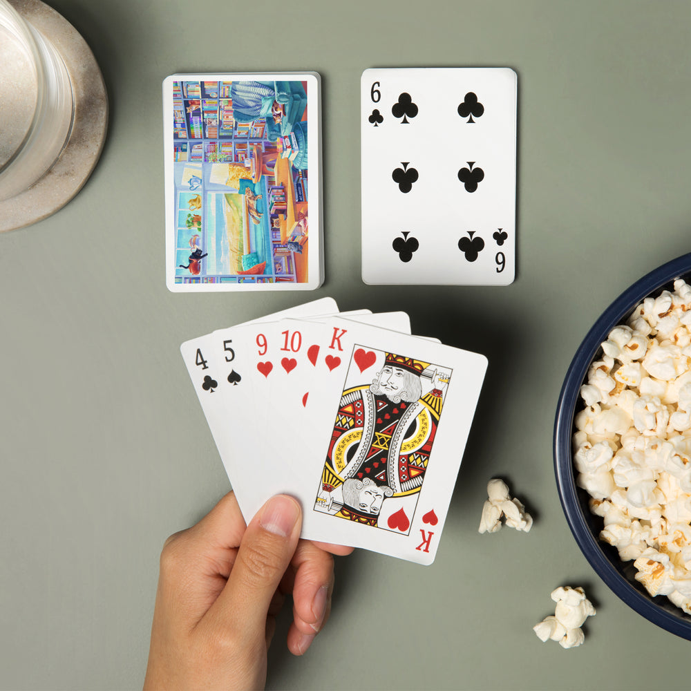 Playing Cards, Literary Beach Cats, 52 Card Deck with Jokers in Box, Unique Art Cards Lantern Press 