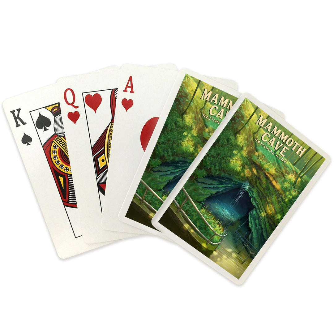 Playing Cards, Mammoth Cave National Park, Oil Painting, 52 Card Deck with Jokers in Box, Unique Art Cards Lantern Press 