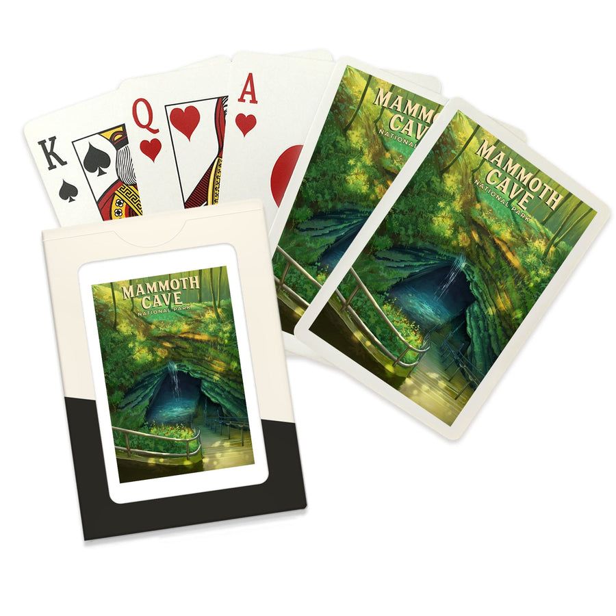 Playing Cards, Mammoth Cave National Park, Oil Painting, 52 Card Deck with Jokers in Box, Unique Art Cards Lantern Press 