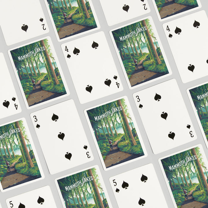 Playing Cards, Mammoth Lakes, California, Walk in the Woods, Day Hike, 52 Card Deck with Jokers in Box, Unique Art Cards Lantern Press 