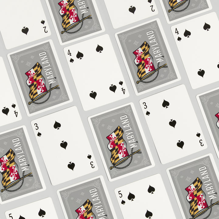 Playing Cards, Maryland, Waving State Flag, State Series, 52 Card Deck with Jokers in Box, Unique Art Cards Lantern Press 