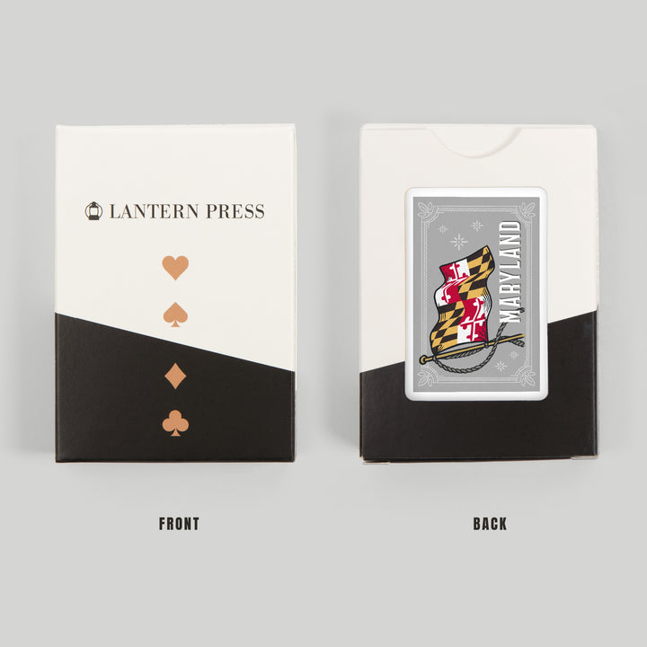 Playing Cards, Maryland, Waving State Flag, State Series, 52 Card Deck with Jokers in Box, Unique Art Cards Lantern Press 