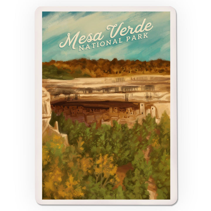 Playing Cards, Mesa Verde National Park, Colorado, Cliff Palace, Oil Painting, 52 Card Deck with Jokers in Box, Unique Art Cards Lantern Press 