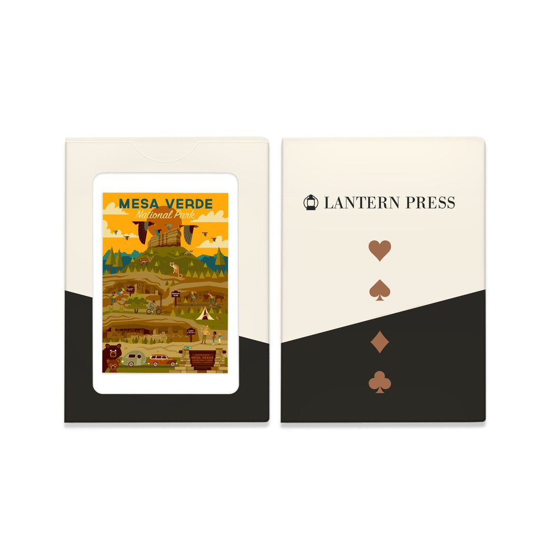 Playing Cards, Mesa Verde National Park, Geometric National Park Series, 52 Card Deck with Jokers in Box, Unique Art Cards Lantern Press 