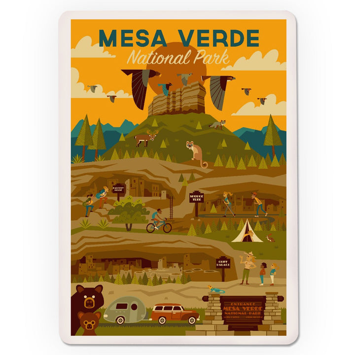 Playing Cards, Mesa Verde National Park, Geometric National Park Series, 52 Card Deck with Jokers in Box, Unique Art Cards Lantern Press 