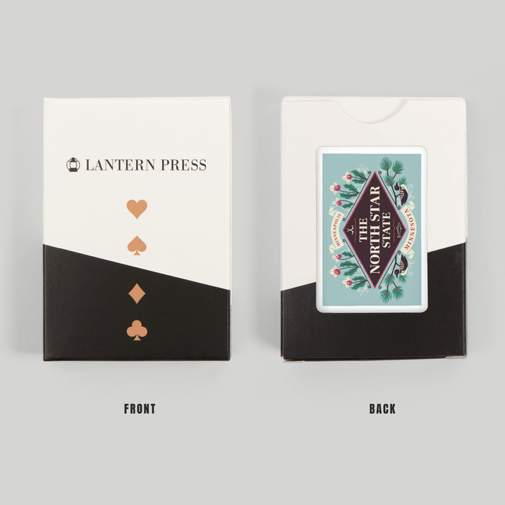 Playing Cards, Minneapolis, Minnesota, State Motto Crest, State Series, 52 Card Deck with Jokers in Box, Unique Art Cards Lantern Press 