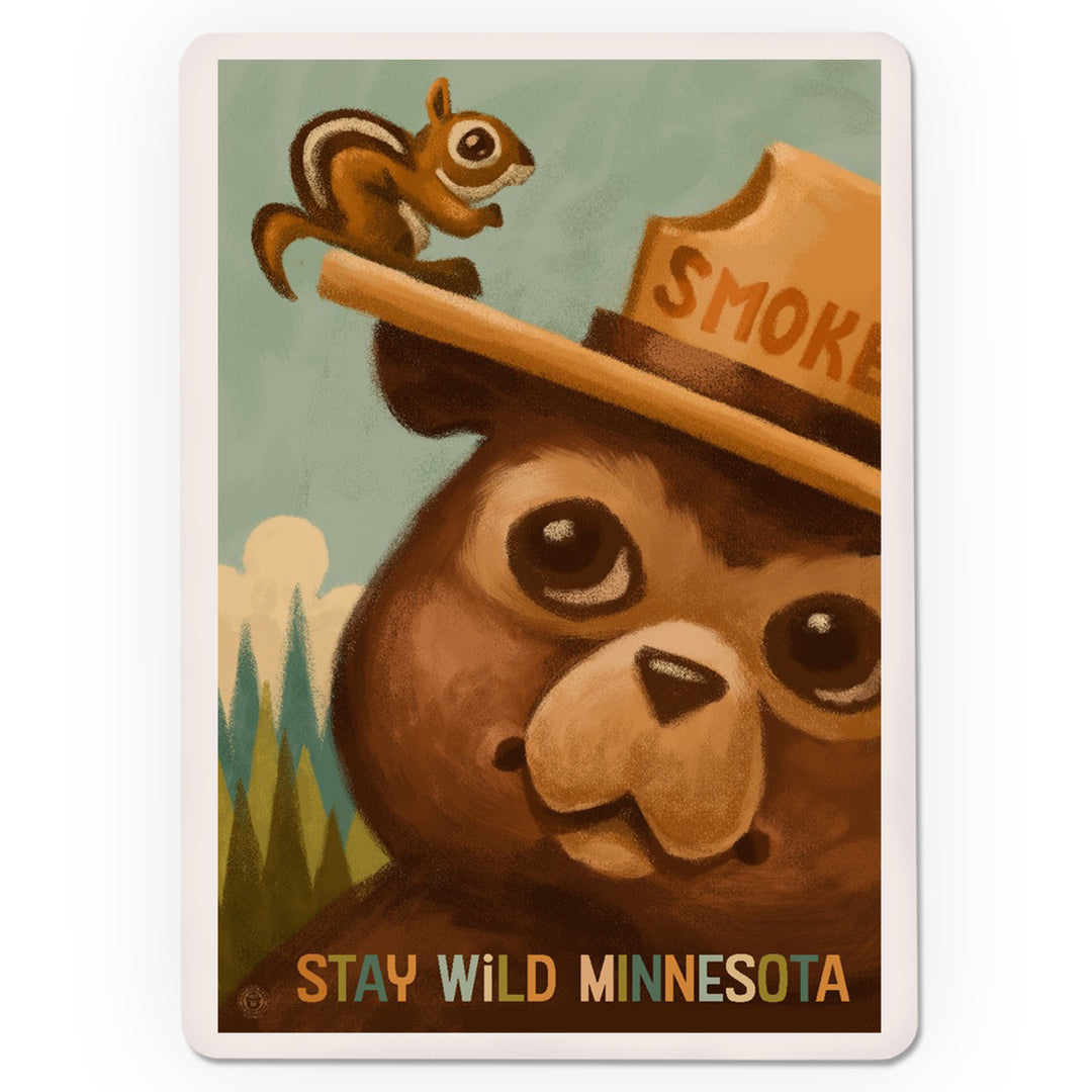 Playing Cards, Minnesota, Smokey Bear and Squirrel, Officially Licensed, 52 Card Deck with Jokers in Box, Unique Art Cards Lantern Press 