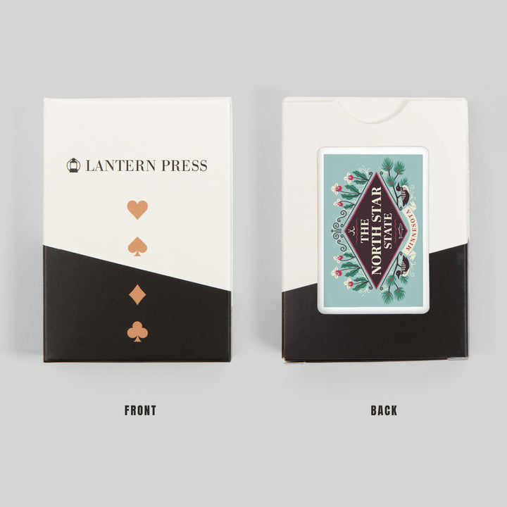 Playing Cards, Minnesota, State Motto Crest, State Series, 52 Card Deck with Jokers in Box, Unique Art Cards Lantern Press 