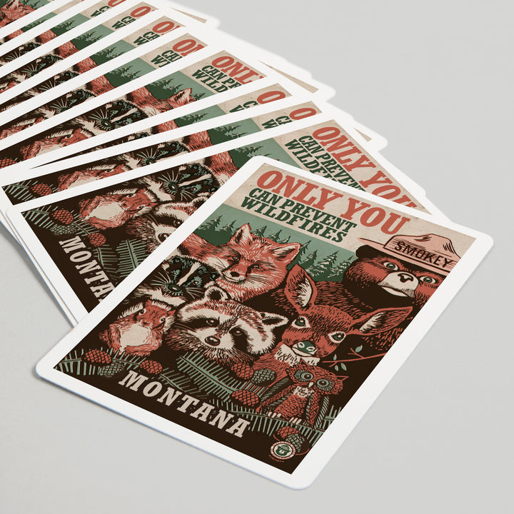 Playing Cards, Montana, Smokey Bear and Woodland Creatures, Officially Licensed, 52 Card Deck with Jokers in Box, Unique Art Cards Lantern Press 