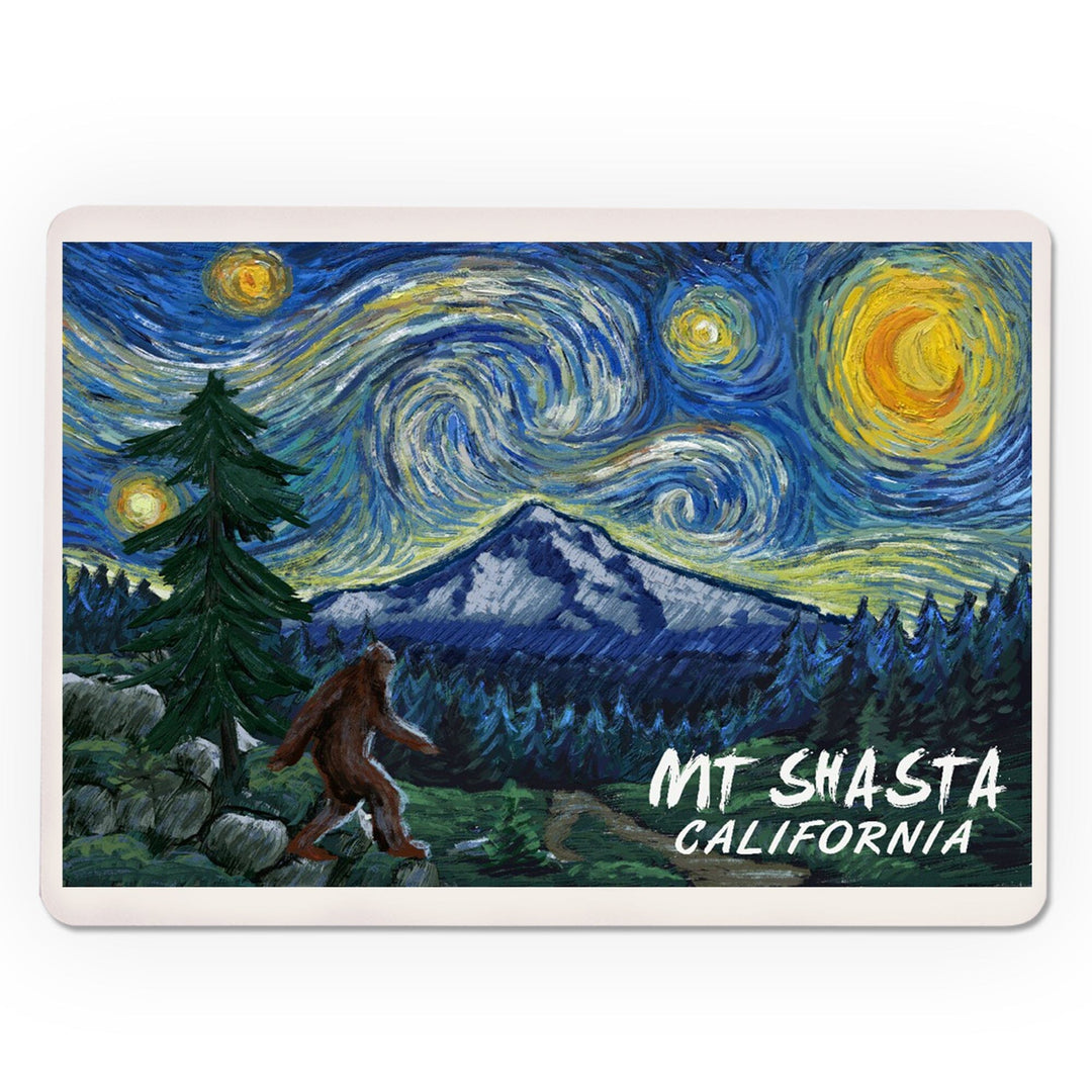 Playing Cards, Mt Shasta, California, Bigfoot, Starry Night, 52 Card Deck with Jokers in Box, Unique Art Cards Lantern Press 