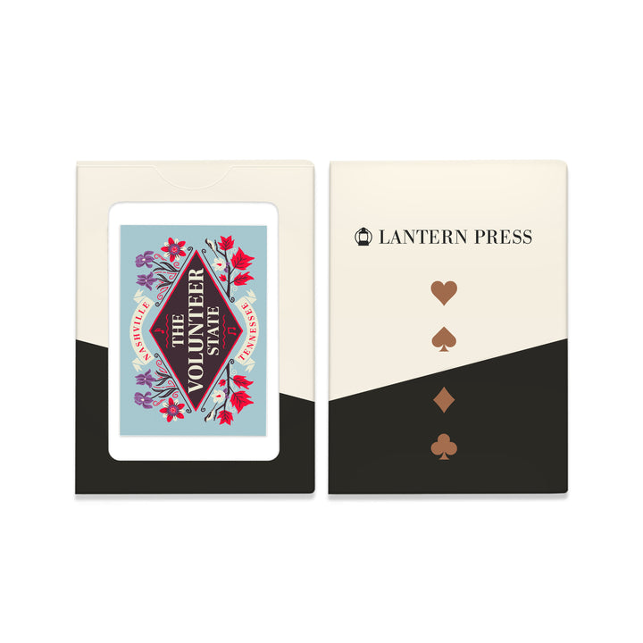 Playing Cards, Nashville, Tennessee, State Motto Crest, State Series, 52 Card Deck with Jokers in Box, Unique Art Cards Lantern Press 