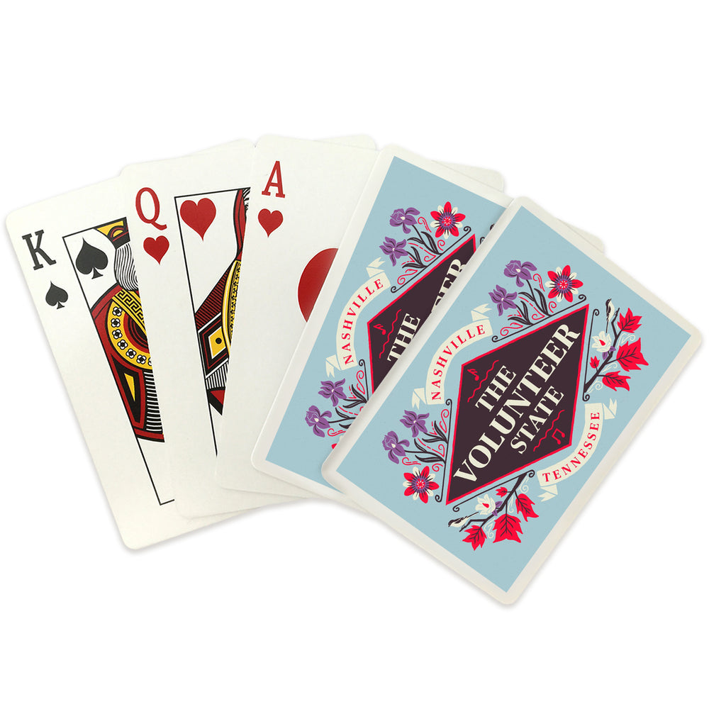 Playing Cards, Nashville, Tennessee, State Motto Crest, State Series, 52 Card Deck with Jokers in Box, Unique Art Cards Lantern Press 