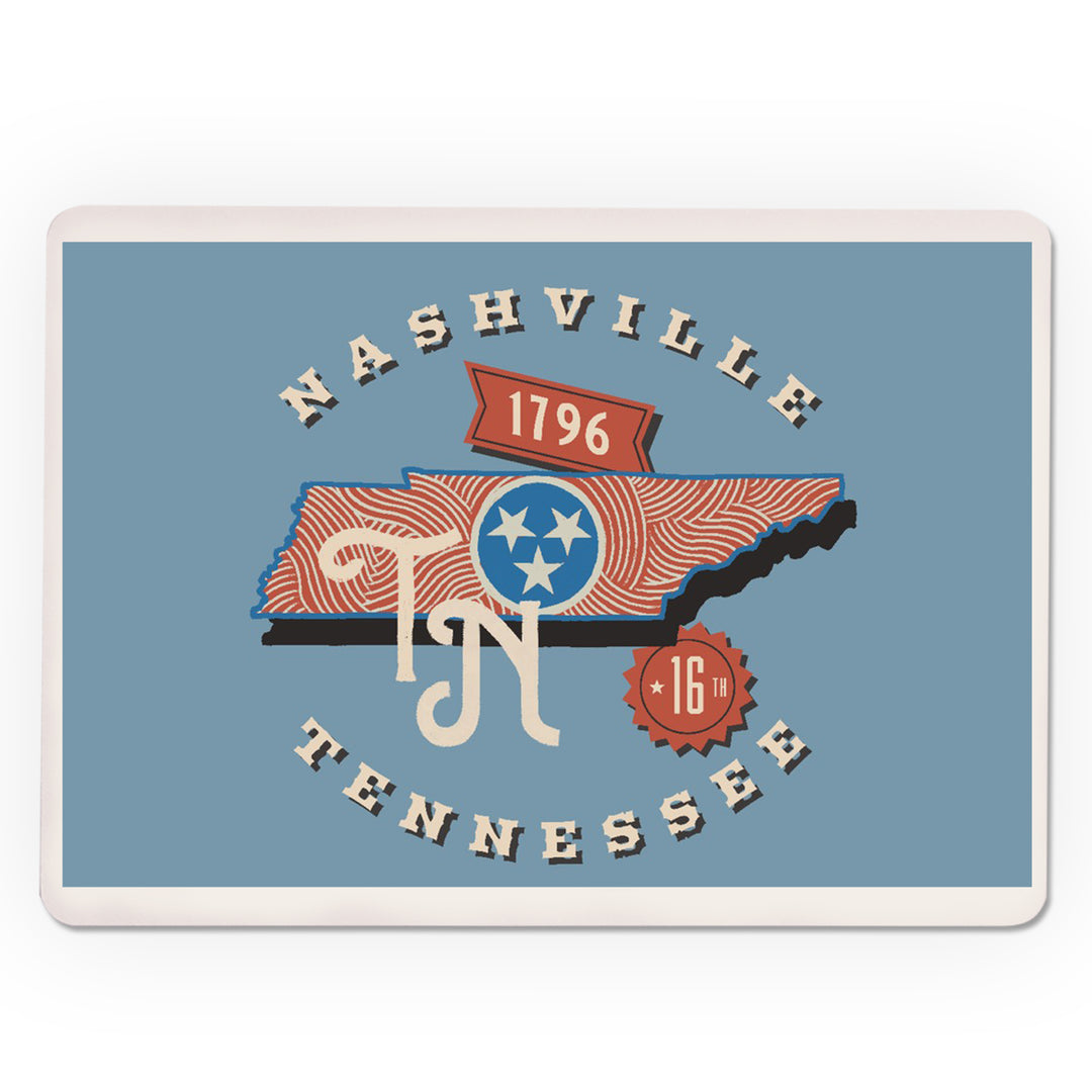 Playing Cards, Nashville, Tennessee, Statehood, State Series, 52 Card Deck with Jokers in Box, Unique Art Cards Lantern Press 