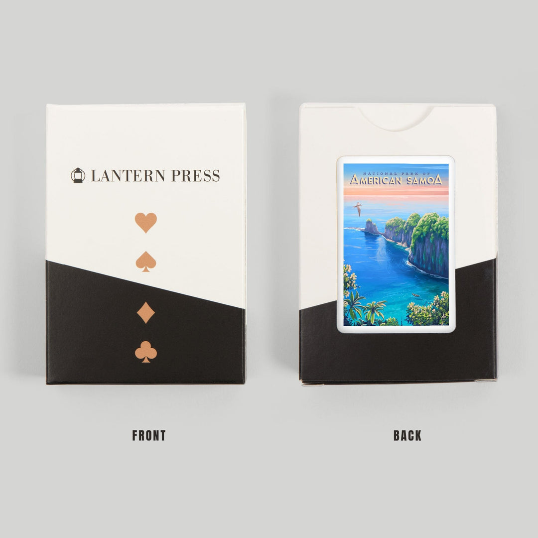 Playing Cards, National Park of American Samoa, Oil Painting, 52 Card Deck with Jokers in Box, Unique Art Cards Lantern Press 