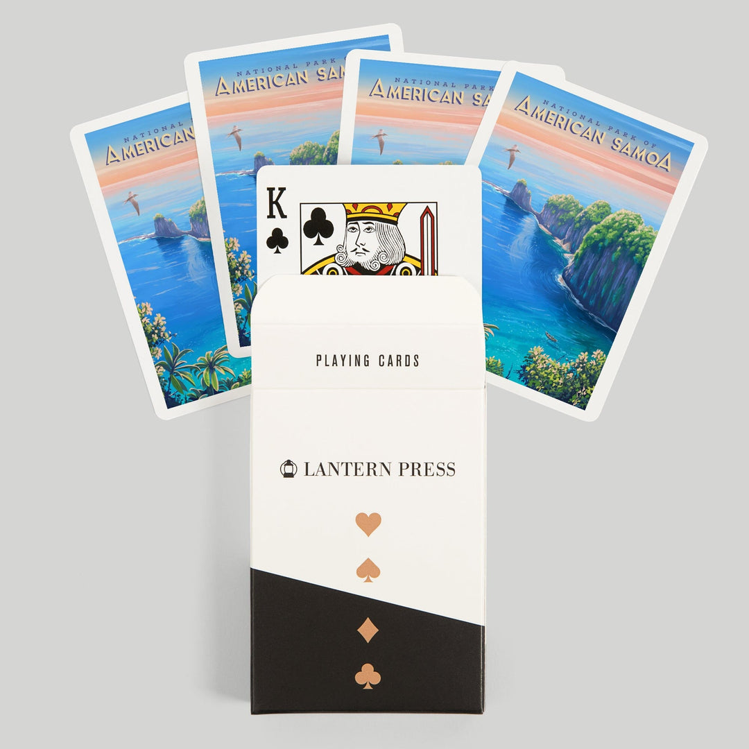 Playing Cards, National Park of American Samoa, Oil Painting, 52 Card Deck with Jokers in Box, Unique Art Cards Lantern Press 
