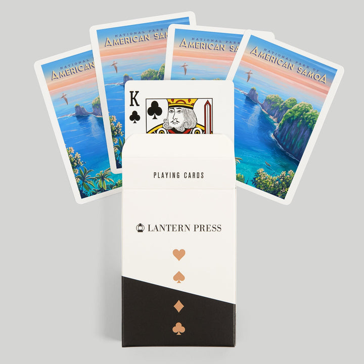 Playing Cards, National Park of American Samoa, Oil Painting, 52 Card Deck with Jokers in Box, Unique Art Cards Lantern Press 