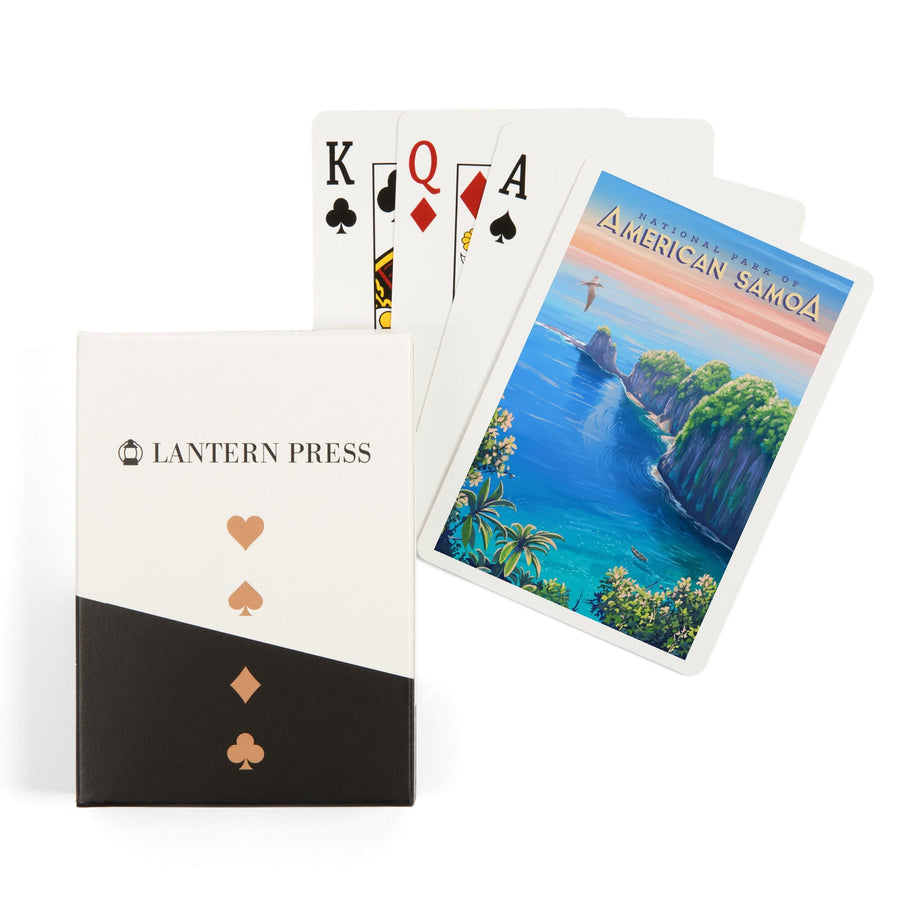 Playing Cards, National Park of American Samoa, Oil Painting, 52 Card Deck with Jokers in Box, Unique Art Cards Lantern Press 