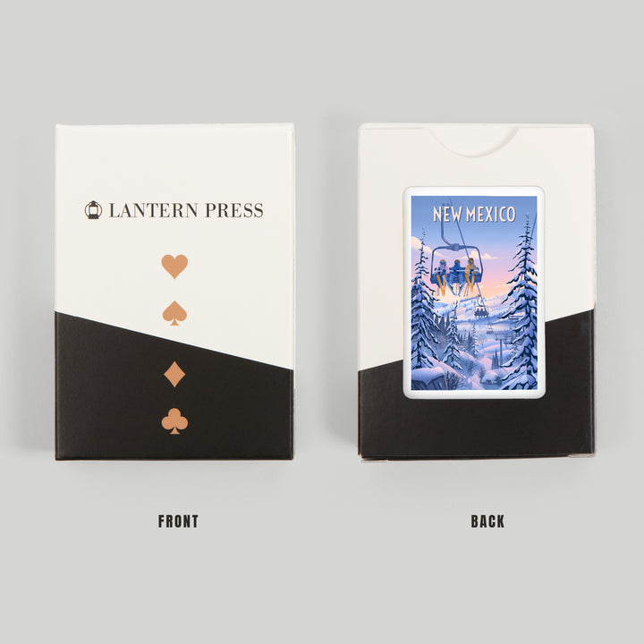 Playing Cards, New Mexico, Chill on the Uphill, Ski Lift, 52 Card Deck with Jokers in Box, Unique Art Cards Lantern Press 