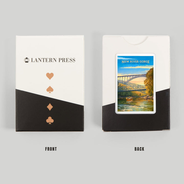Playing Cards, New River Gorge National Park and Preserve, Oil Painting, 52 Card Deck with Jokers in Box, Unique Art Cards Lantern Press 