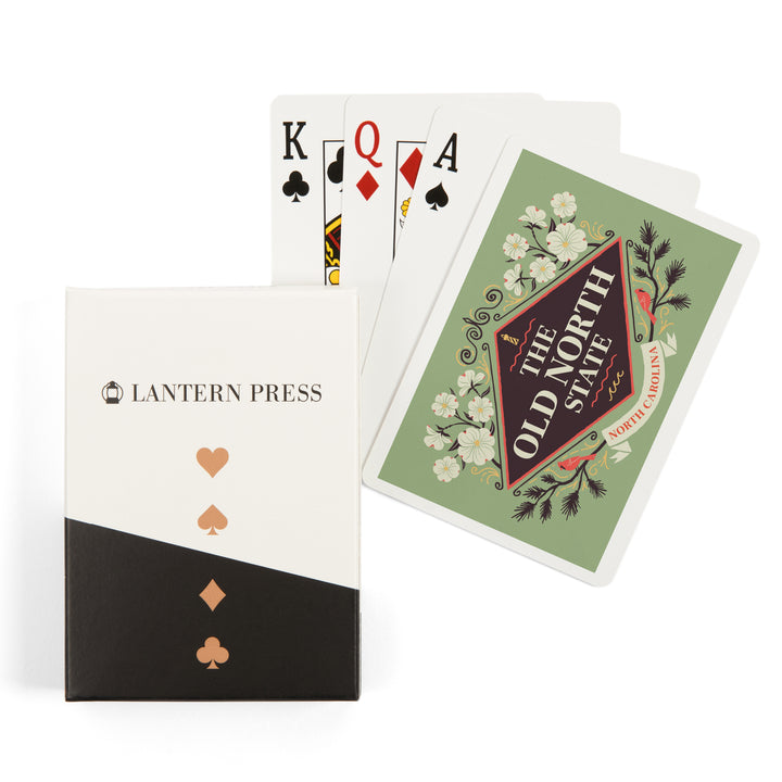 Playing Cards, North Carolina, State Motto Crest, State Series, 52 Card Deck with Jokers in Box, Unique Art Cards Lantern Press 
