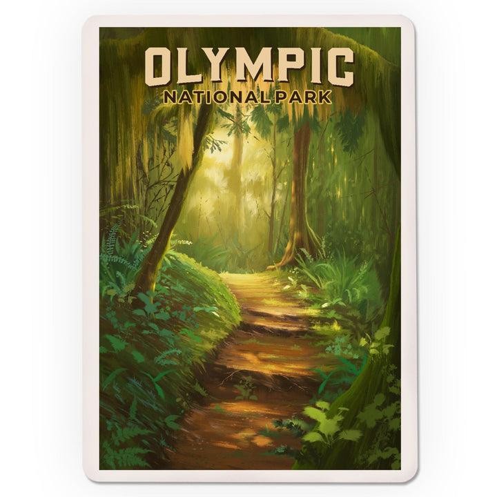 Playing Cards, Olympic National Park, Washington, Oil Painting, 52 Card Deck with Jokers in Box, Unique Art Cards Lantern Press 