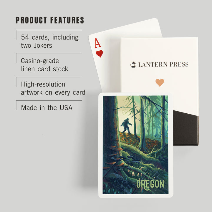 Playing Cards, Oregon Bear and Spring Flowers, Lithograph, 52 Card Deck with Jokers in Box, Unique Art Cards Lantern Press 