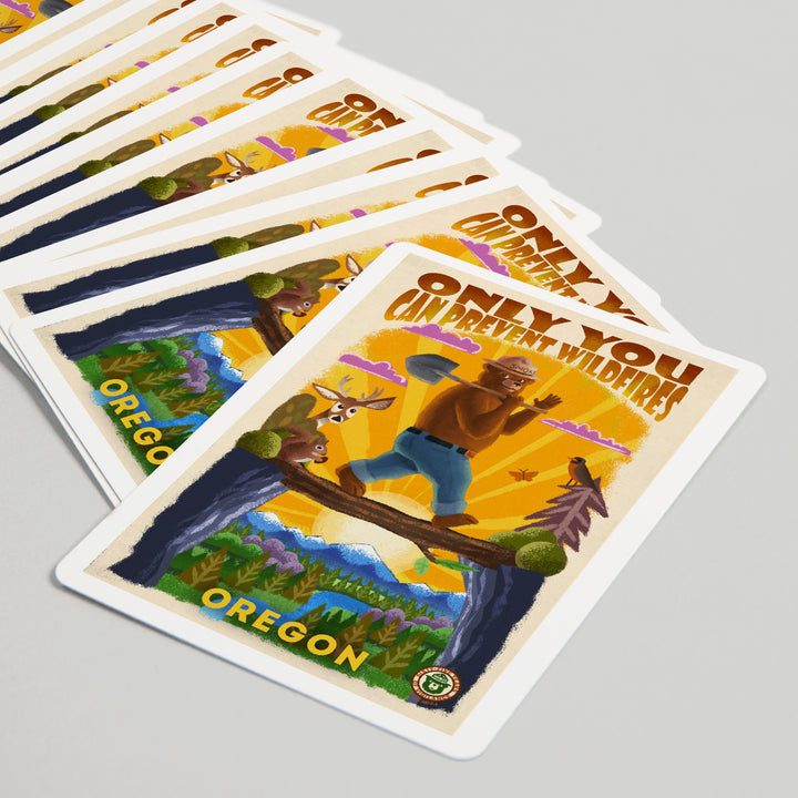 Playing Cards, Oregon, Smokey Bear and Friends, Only You, Mid-Century Inspired, Officially Licensed, 52 Card Deck with Jokers in Box, Unique Art Cards Lantern Press 